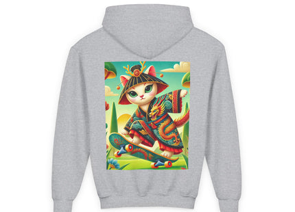 Dragon Dance on Wheels Youth Heavy Blend Hooded Sweatshirt