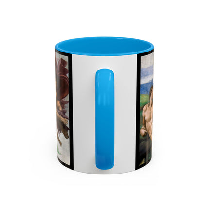 The Creation of Adam by Michelangelo Buonarroti Colorful Mugs (11oz, 15oz)