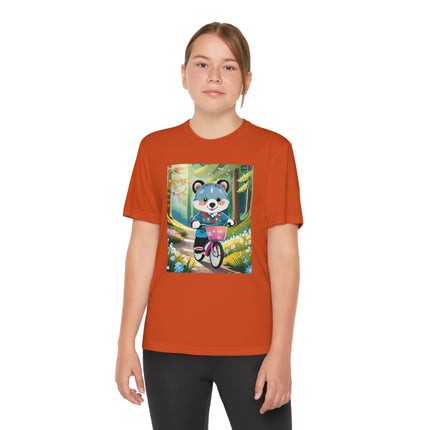 Furry Cyclist Youth Competitor Tee – Woodland Adventure & Playful Charm