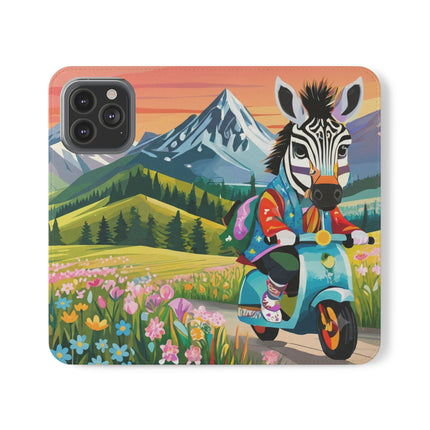 🦓🛴 Stripes on Wheels Flip Case – Sunny Adventures & Storybook Fun
