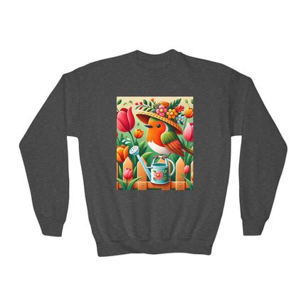 The Little Garden Tender Youth Crewneck Sweatshirt – Sunshine, Sweetness & Blooming Imagination