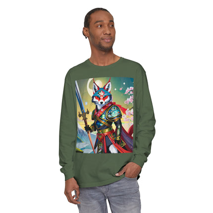 Cyberpunk Samurai Dog Long Sleeve T-Shirt
