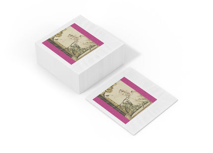 Sur talons rouges (On Red Heels) pl 02 by Gerda Wegener White Coined Napkins