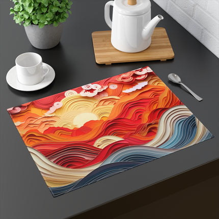 Vibrant Sunrise Sky Placemat, 1pc