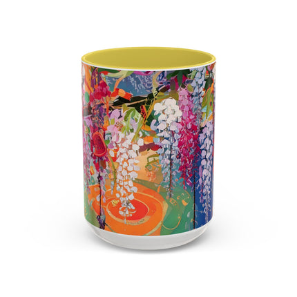 Golden Wisteria Elegance Colorful Mugs (11oz, 15oz)