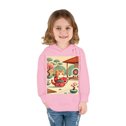 Archer Kitten in the Zen Garden Toddler Pullover Fleece Hoodie