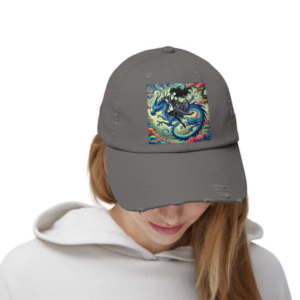Mystic Guardian of the Sky Unisex Distressed Cap
