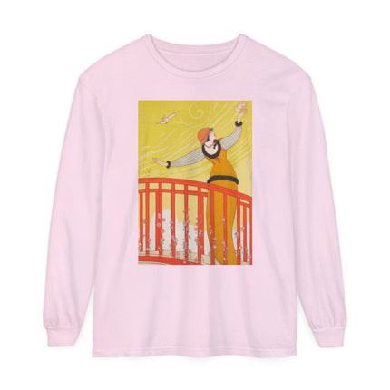 La Passerelle by Charles Martin Garment-dyed Long Sleeve T-Shirt