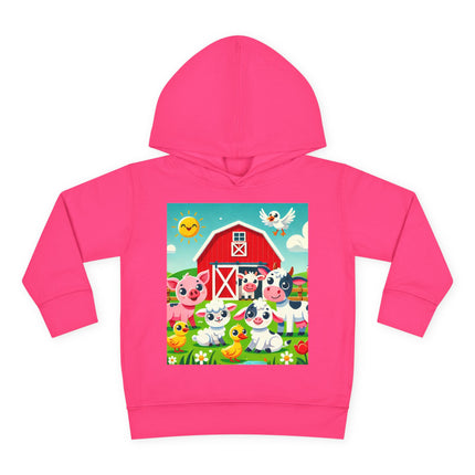 Happy Barnyard Morning Toddler Pullover Fleece Hoodie