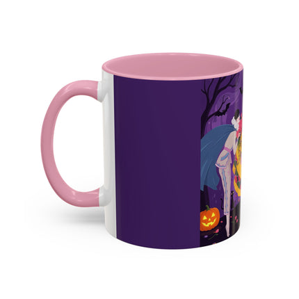 🎭🌹 The Harlequin Rose Masquerade Colorful Mug – Theatrical Halloween Romance