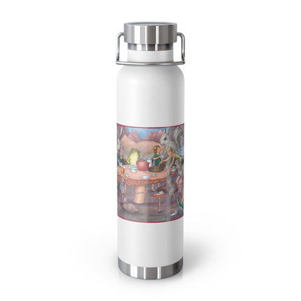 A Fairy's Whimsical Tea Party Copper Vacuum Insulated Bottle, 22 oz