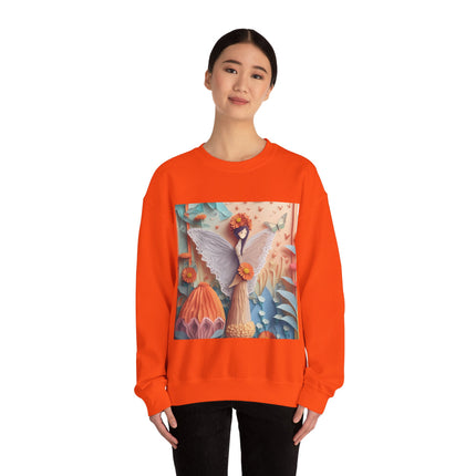 Zinnia Fairy Unisex Heavy Blend™ Crewneck Sweatshirt