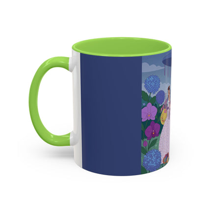 The Lady Of The Garden Tea Party Colorful Mugs – Art Deco Floral Elegance