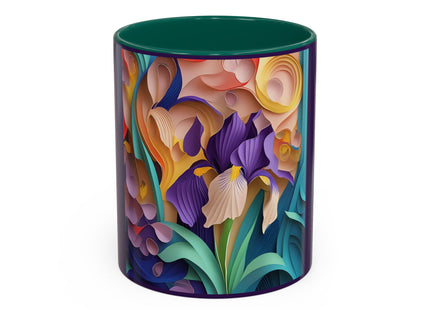 The Elegant Iris Flower Colorful Mugs (11oz, 15oz)