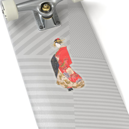 Japanese Woman by Hosoda Eishi Kiss-Cut Stickers (4 Sizes)