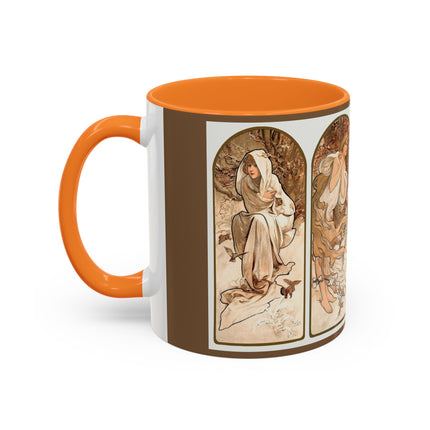 The Seasons by Alphonse Maria Mucha Colorful Mugs (11oz, 15oz)