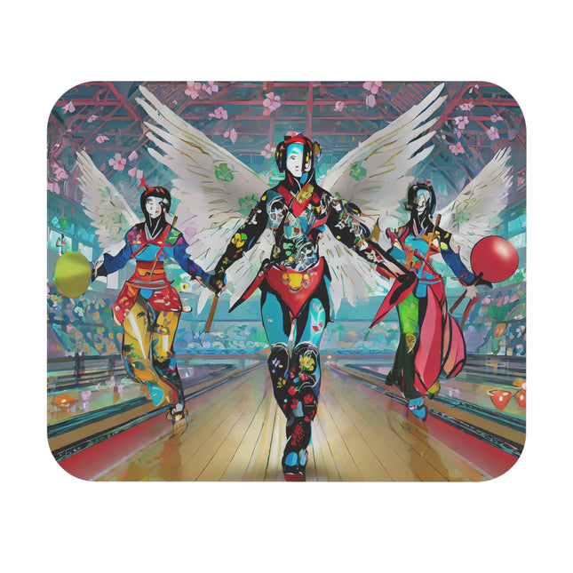 Samurai Robot Angels Mouse Pad, Rectangle