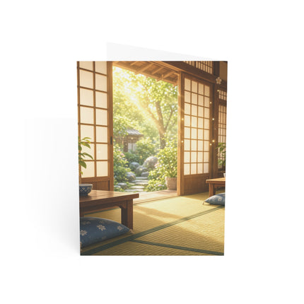 🐱🌼 The Daisy Kimono Kitten Greeting Card – Whimsical Garden Charm