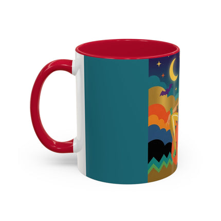 🌙🎃 The Witch Of Crescent Moon Pumpkin Colorful Mug – Colorful Halloween Charm