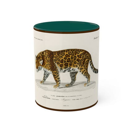 Jaguar by Charles Dessalines D' Orbigny Colorful Mugs, 11oz