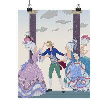 🎭🌹 The Garden Ladies Of Blind Man’s Bluff Matte Vertical Poster – Art Deco Fashion Whimsy