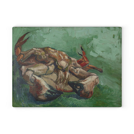 Crab on its Back by Vincent Van Gogh Glass Cutting Board