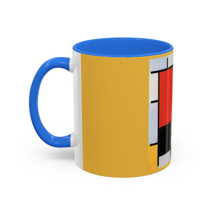 Composition with Red, Yellow, Blue, and Black by Piet Mondrian Colorful Mugs (11oz, 15oz)