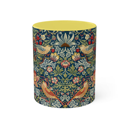Strawberry Thief by William Morris Colorful Mugs, 11oz