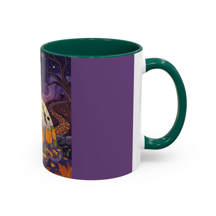 🎃🌙 The Pumpkin Moon Dress Colorful Mug – Whimsical Halloween Fashion