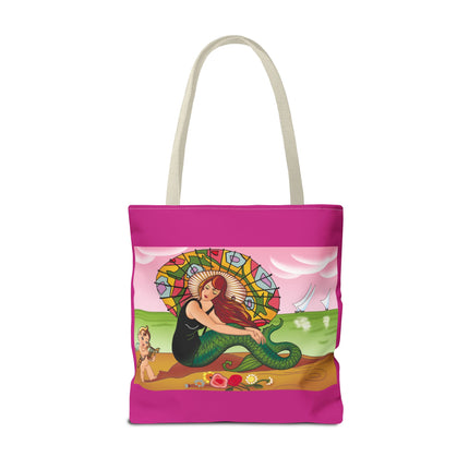 Mermaid Tote Bag with Art Deco Design