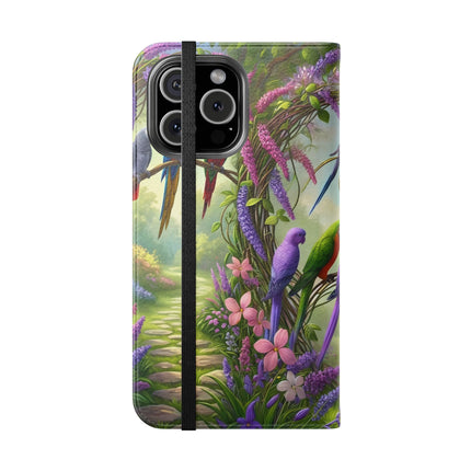 🧚🦜 Lavender-Winged Fairy Flip Case – Dreamy Elegance & Spring Whimsy