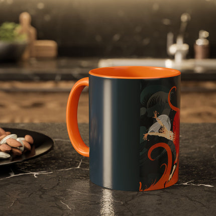 Flame of the Tempest Colorful Mugs – Fiery Storm & Dramatic Elegance
