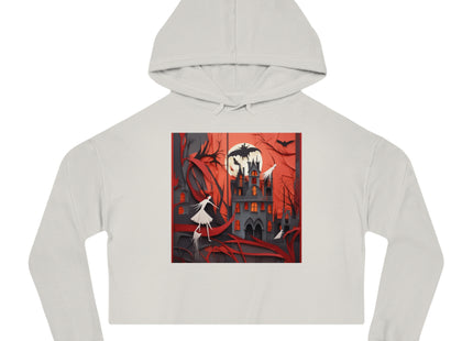 Halloween Night Scene Women’s Cropped Hooded Sweatshirt