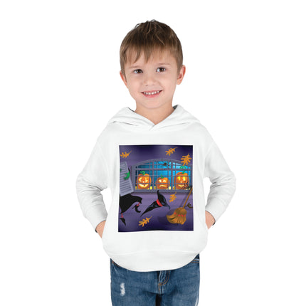 Whimsical Halloween Mischief Toddler Pullover Fleece Hoodie