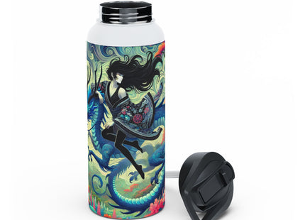 Mystic Guardian of the Sky Stainless Steel Water Bottle, Standard Lid