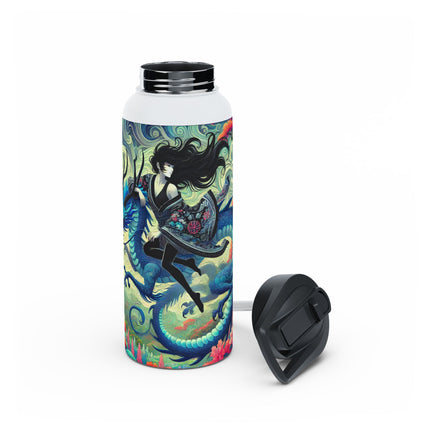 Mystic Guardian of the Sky Stainless Steel Water Bottle, Standard Lid