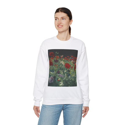 Poppies (A Study of Poppies for Carnation, Lily, Lily, Rose) by John Singer Sargent Heavy Blend™ Crewneck Sweatshirt