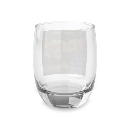 Naughty or Nice Kitten Christmas Whiskey Glass