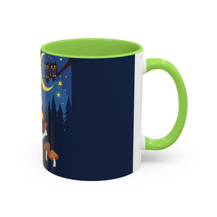 🎃🐈‍⬛ The Little Pumpkin Witch And Her Black Cat Colorful Mug – Whimsical Halloween Charm