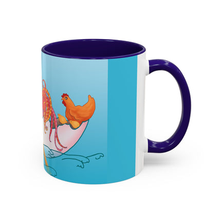 A Rooster's Seafaring Adventure Colorful Mugs, 11oz