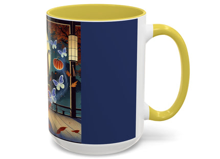 Court Magician with Ghost Butterflies Colorful Mugs (11oz, 15oz)