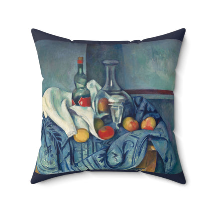 The Peppermint Bottle by Paul Cézanne Spun Polyester Square Pillow