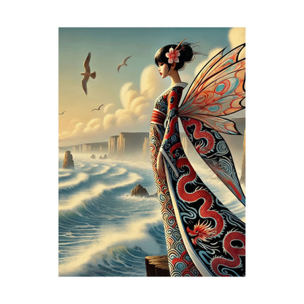 🌊🧚 Coastal Fairy Matte Vertical Poster – Serene Grace & Oceanic Magic