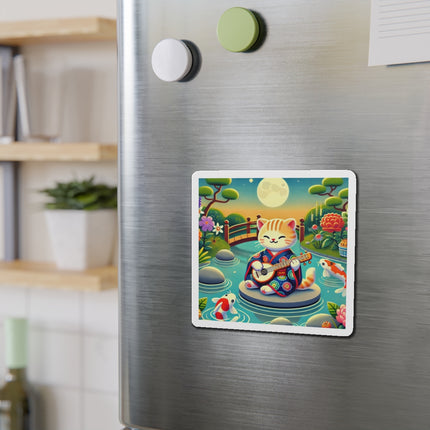 Melodic Kitten by the Koi Pond Die-Cut Magnets (5 Sizes)