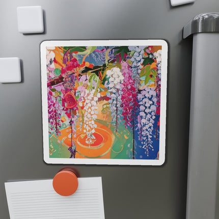 Golden Wisteria Elegance Die-Cut Magnets (5 Sizes)