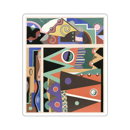 Collection decors et couleurs Pl.03 by Georges Valmiers Kiss-Cut Stickers (4 Sizes)