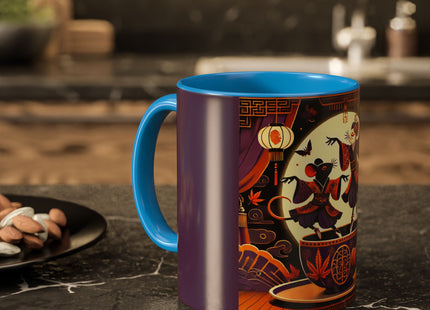 Theatrical Halloween Mice on Teacup Colorful Mugs (11oz, 15oz)