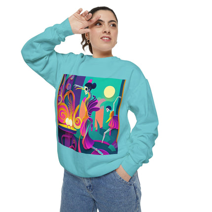 Dance of the Skeleton Ballerinas Unisex Garment-Dyed Sweatshirt
