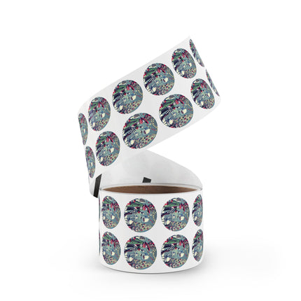 Whimsical Christmas Tea Party Round Sticker Label Rolls