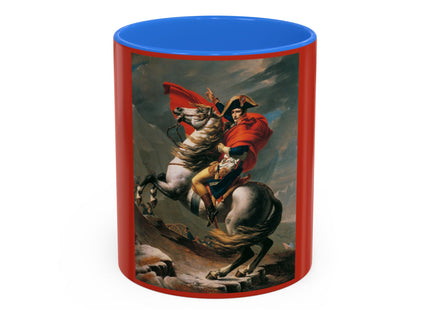 Napoleon Crossing the Alps by Jacques-Louis David Colorful Mugs (11oz, 15oz)
